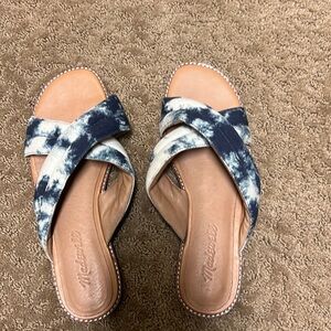 Madewell size 7.5 tie dye sandals.
